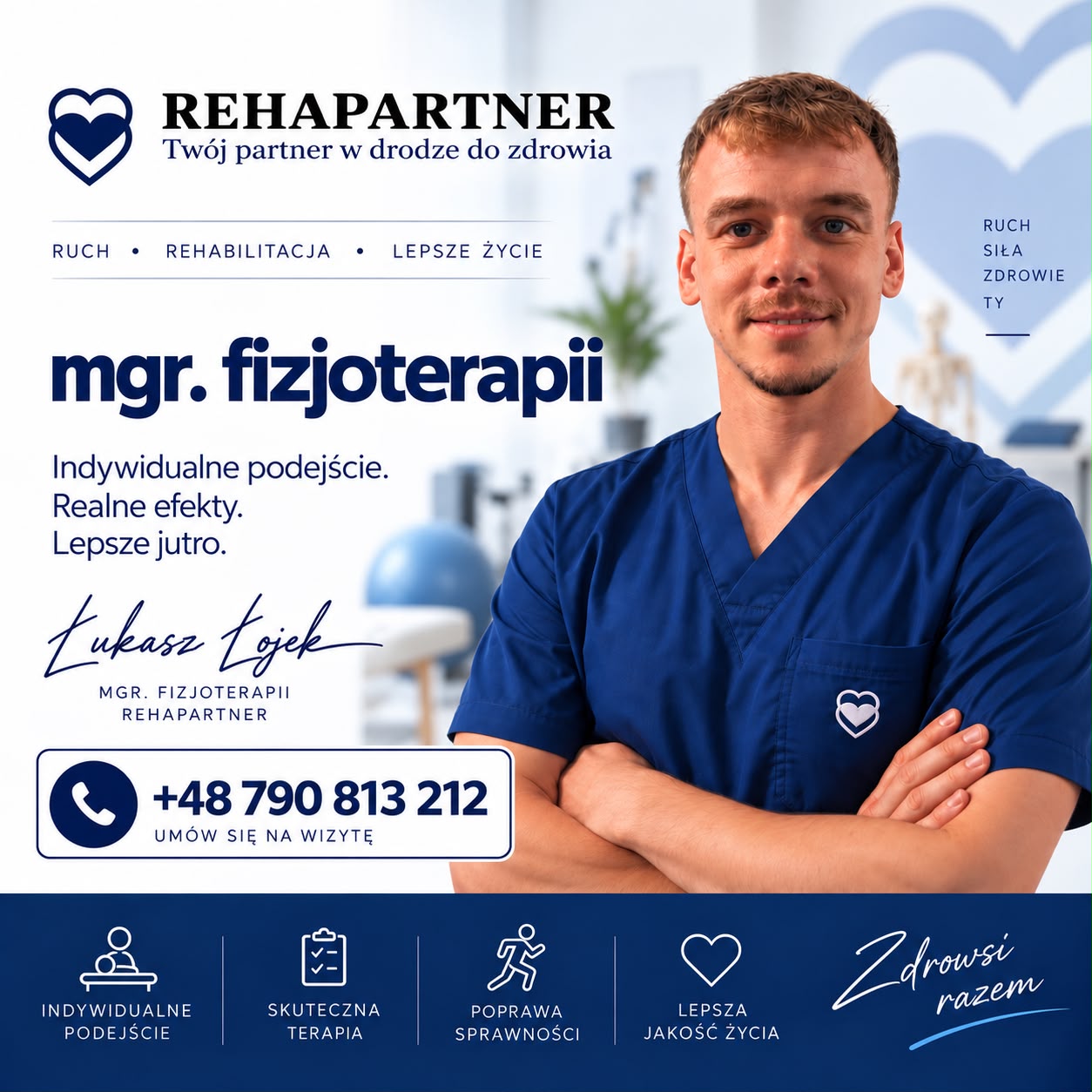 Łukasz Lojek – fizjoterapeuta RehaPartner